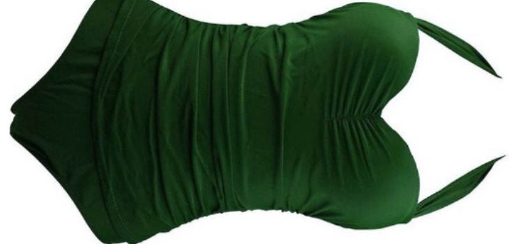 Lands' End Women's Slender Tummy Control Chlorine Resistant V-Neck Wrap One Piece Swimsuit